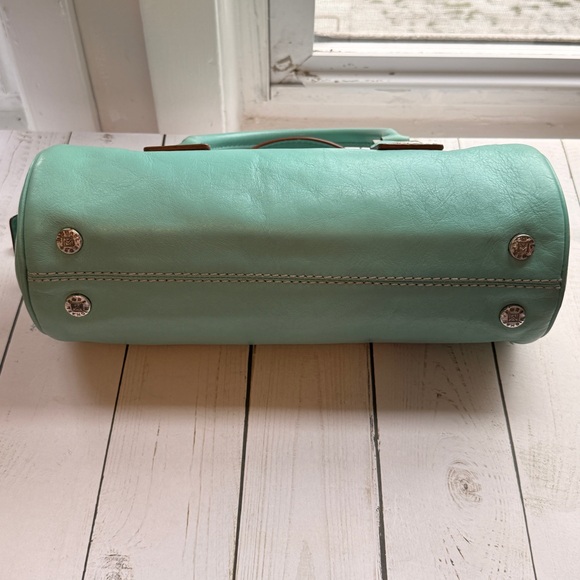 Michael Kors | Vintage Leather Barrel Hand Bag, Mint Green - Picture 7 of 17
